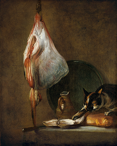 Still Life with Cat and Rayfish Jean-Baptiste-Simeon Chardin